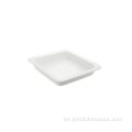 Placas de comida de porcelana rectangular